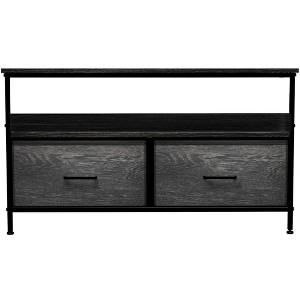 Sorbus 2 Drawer TV Stand Dresser with Wood Top - 1 of 4