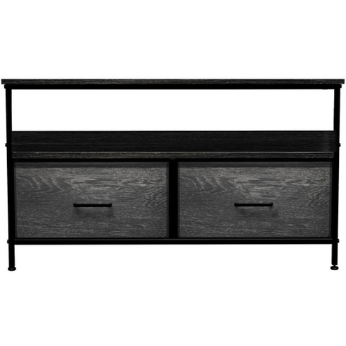 TV Stand Dresser outlets with 2 Drawers - Television Riser Chest with Storage