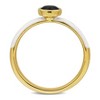 EVERLY JEWELRY | Yellow Plated Sterling Silver 5/8 CT TGW Black Spinel Fashion Ring - 4 of 4