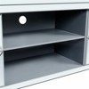 Sapphtopaz Mirrored TV Stand for TVs Diamond Storage Cabinet with Shelf and Mirror Doors Console Table for Living Room, Silver - 4 of 4