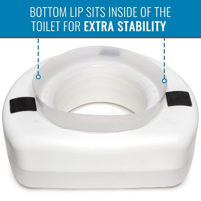 HealthSmart 5 Raised Toilet Seat Riser, Slip-Resistant Pads, Padded Comfort, FSA/HSA Eligible