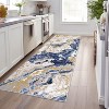 Acekool Washable Area Rug, Soft Modern Abstract Marble Pattern, Non-Slip Rug for Living Room, Kitchen, Game Room, High Traffic Floors - 2 of 4