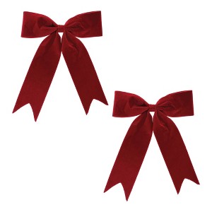 Red Holiday Bow (Set of 2) - 1 of 3