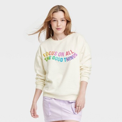 Women's Focus On All Good Things Graphic Sweatshirt - Target