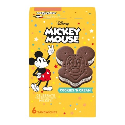 Disney Mickey Mouse Ice Cream Sandwiches - 6ct