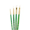 Princeton RealValue Brush Set, White Taklon Bristles, Short Handle Mixed Media Paintbrush, Green, 4 Per Set, 3 Sets - 3 of 3