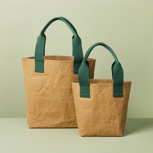 2pk Tote Bag Set Brown/Green - Hearth & Hand™ with Magnolia - 1 of 3