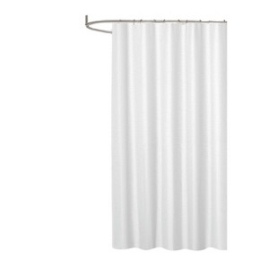 RT Designer Collection Bliss Waffle Shower Curtain 70" x 72" White - 1 of 4