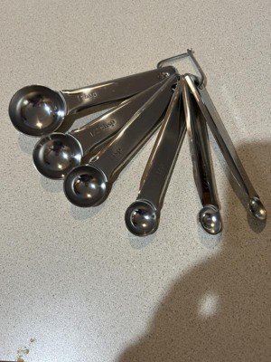 6pc Stainless Steel Measuring Spoons Matte Black - Figmint™