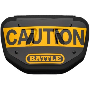 Battle Sports Caution Chrome Protective Football Back Plate - 1 of 2