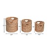 happimess Avery Bohemian Cottage Handwoven Hyacinth Cylinder Nesting Baskets with Handles - 4 of 4