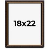 PosterPalooza | Modern Shadow Box 1" Depth Brown Picture Frame - UV Acrylic, Backing, Hanging Hardware - 2 of 4