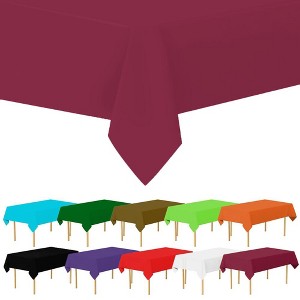 Plastic Tablecloth Disposable, Tablecloths for Rectangle Tables 54 inch. x 108 inch. Fits Tables Up to 8 Feet, Table Cloth for Party - SparkSettings - 1 of 4