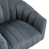 Velvet Upholstered Swivel Barrel Chair with Plush Cushion and Modern Living Room Design for Living Room - 4 of 4
