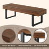 KWPZQEB Farmhouse Wood Bench, Long Rustic Indoor Bench for Entryway, Living Room, Dining Room, Solid Wood Construction - 3 of 4