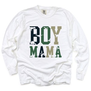 Simply Sage Market Boy Mom Dinosaur Camo Garment Dyed Long Sleeve - 1 of 4