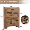 Slim Shoe Cabinet for Entryway, Farmhouse 2-Drawer Flip-Down Shoe Organizer with Hooks & Ventilation, Fits Size 13 Shoes - 2 of 4