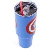 Silver Buffalo Marvel Comics Captain America 40-Ounce Stainless Steel Tumbler With Handle - 2 of 4