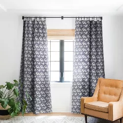 Holli Zollinger EKKO DARK POPPY Single Panel Room Darkening Window Curtain 96" x 50" - Deny Designs