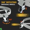 55-Gallon Drum & Garbage Can Dolly Set of 2 - Heavy-Duty Metal Dolly w/ Cross Braces and Caster Wheels - 3 of 4
