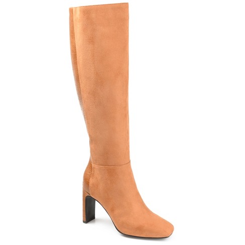 wide leg tan boots