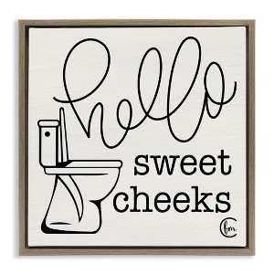 Stupell Industries Hello Sweet Cheeks with Toilet, 18" x 18" - 1 of 4