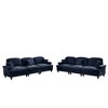 Classic Chenille Sleeper Sofa Couch with Flared Arms, Removable Skirt & 3 Ottomans - 4 of 4