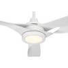 54" Casa Vieja Mystere Matte White Indoor/Outdoor LED Ceiling Fan - 4 of 4