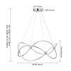Rennnsan Brenthra 25"W Linear Aluminum Modern LED Dimmable Chandelier in Silver - 3 of 4