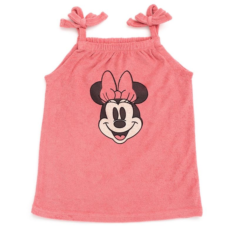 Disney Minnie Mouse Little Mermaid Girls Tank Top Dolphin Active Shorts and Hat 3 Piece Newborn to Infant, 4 of 8