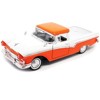 1957 Ford Ranchero Pickup Orange and White 1/18 Diecast Model Car by Road Signature - 2 of 3