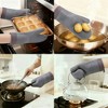 REGALWOVEN Heat Resistant Silicone Thick Cotton Lining Oven Mitts 13 x 7.5 Inch 2 Pcs - 2 of 4