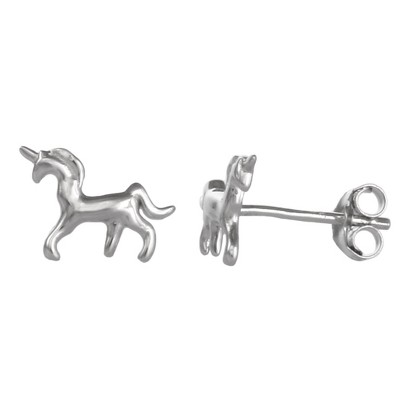 FAO Schwarz Sterling Silver Unicorn Stud Earrings