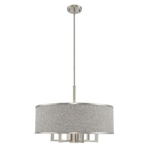 Livex Lighting Park Ridge 6 - Light Chandelier in  Brushed Nickel - 1 of 4