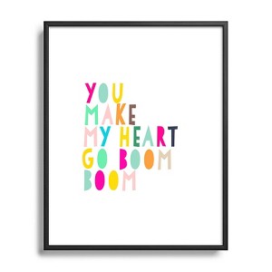 Hello Sayang You Make My Heart Go Boom Boom Metal Framed Art Print - Deny Designs - 1 of 4
