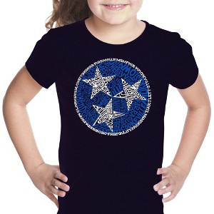 LA Pop Art Girl's Word Art T-shirt - Tennessee Tristar - 1 of 4