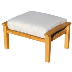 Courtyard Casual Heritage Natural FSC Teak Ottoman - 1 of 4