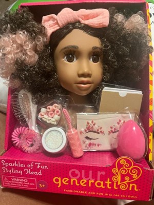 Our Generation Domenique Sparkles Of Fun Styling Head Doll : Target