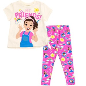 Ms. Rachel Baby Girls T-Shirt and Leggings Outfit Set Infant - 1 of 4
