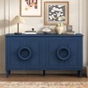 Modern Sideboard Buffet Cabinet, 4-Door Console Storage Cabinet With Round Door Handles, Storage Buffet Furniture - 2 of 4