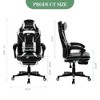Gaming Chair, PU Leather Computer Office Chair with Footrest &Headrest & Lumbar Support - 2 of 4