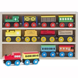 3 linking cars Classic Wooden Toy Melissa & Doug Wooden Farm Train Set