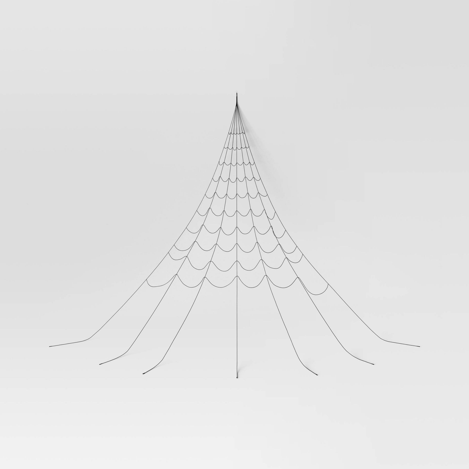 25' Mega Spiderweb Halloween Decorative Prop Black - Hyde and EEK! Boutique™