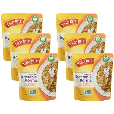 Tasty Bite Indian Vegetable Korma 60 Second Meal - Case of 6/10 oz