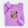 Simply Sage Market Coquette Halloween Stamps Lightweight Garment Dyed Sweatshirt - 2 of 4