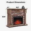 Mastgoal 43" Freestanding Electric Fireplace TV Stand Adjustable Flame & Remote, Heater for Living Room - 4 of 4