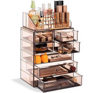 Sorbus Clear Cosmetic Makeup Organizer Case & Display - Spacious Design - Great for Dresser, Bathroom, Vanity & Countertop - 1 of 4