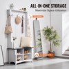 VEVOR Hall Tree Entryway Bench, Coat Rack with Shoe Storage, 32" Wide Mudroom bench with Storage and Seating, Adjustable Shelves and 5 Hanging Hooks - 4 of 4