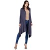 Womens Extra Long Open Front Cardigan - 24seven Comfort Apparel™ - 2 of 4
