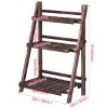 Costway 3 Tier Outdoor Wood Design Flower Pot Shelf Stand Folding Display Rack Garden - 2 of 4
